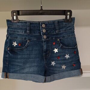 Denim  Decorataed Shorts